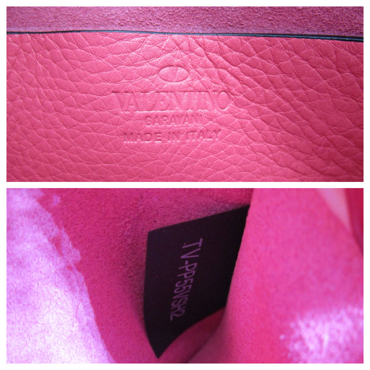 Valentino Rockstud Chain Wallet Pink Leather Cross Body Bag $1295 Crossbody