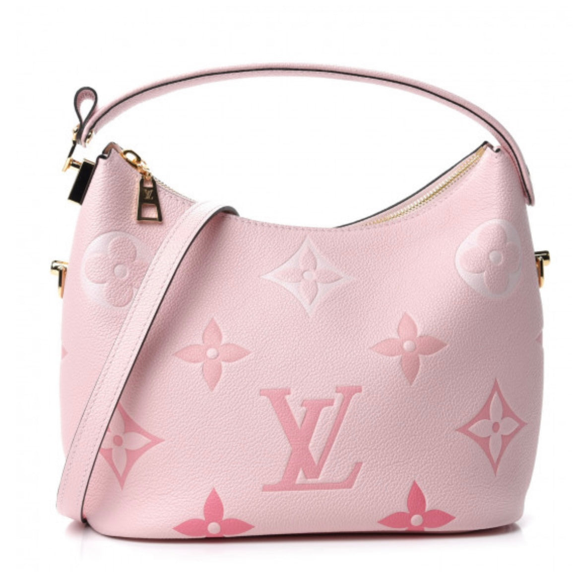 Louis Vuitton Empreinte Monogram Giant By The Pool Marshmallow Hobo PM Bouton De Rose