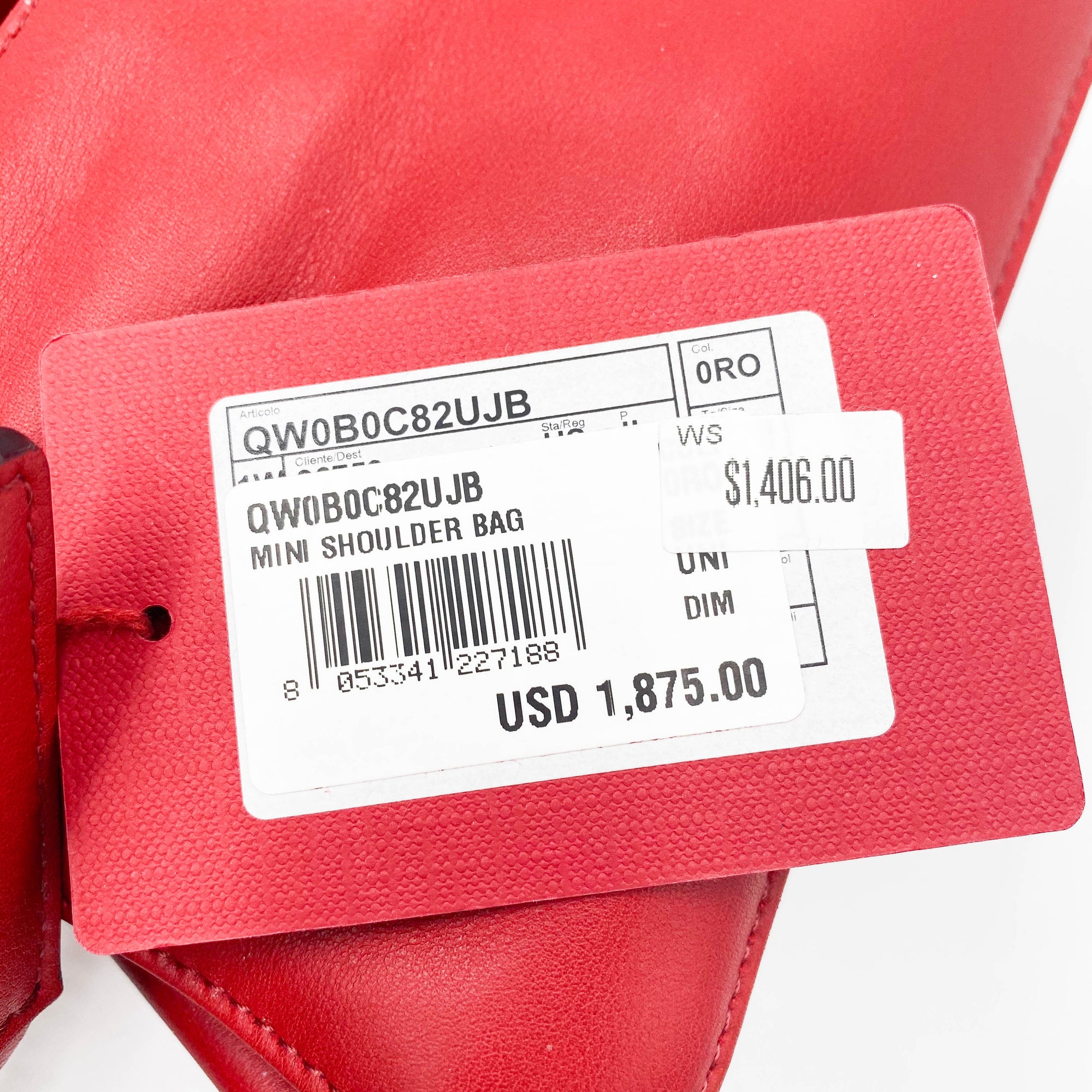 Valentino Rockstud Bloomy Mini Gathered Red Leather Cross Body Bag