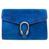Gucci Chain Wallet Dionysus Mini Blue Suede Leather Cross Body Bag