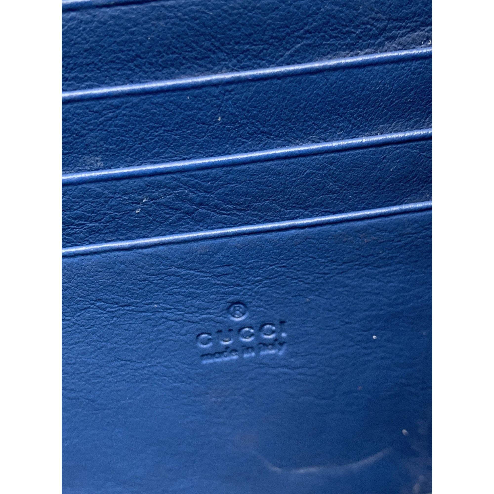 Gucci Chain Wallet Dionysus Mini Blue Suede Leather Cross Body Bag