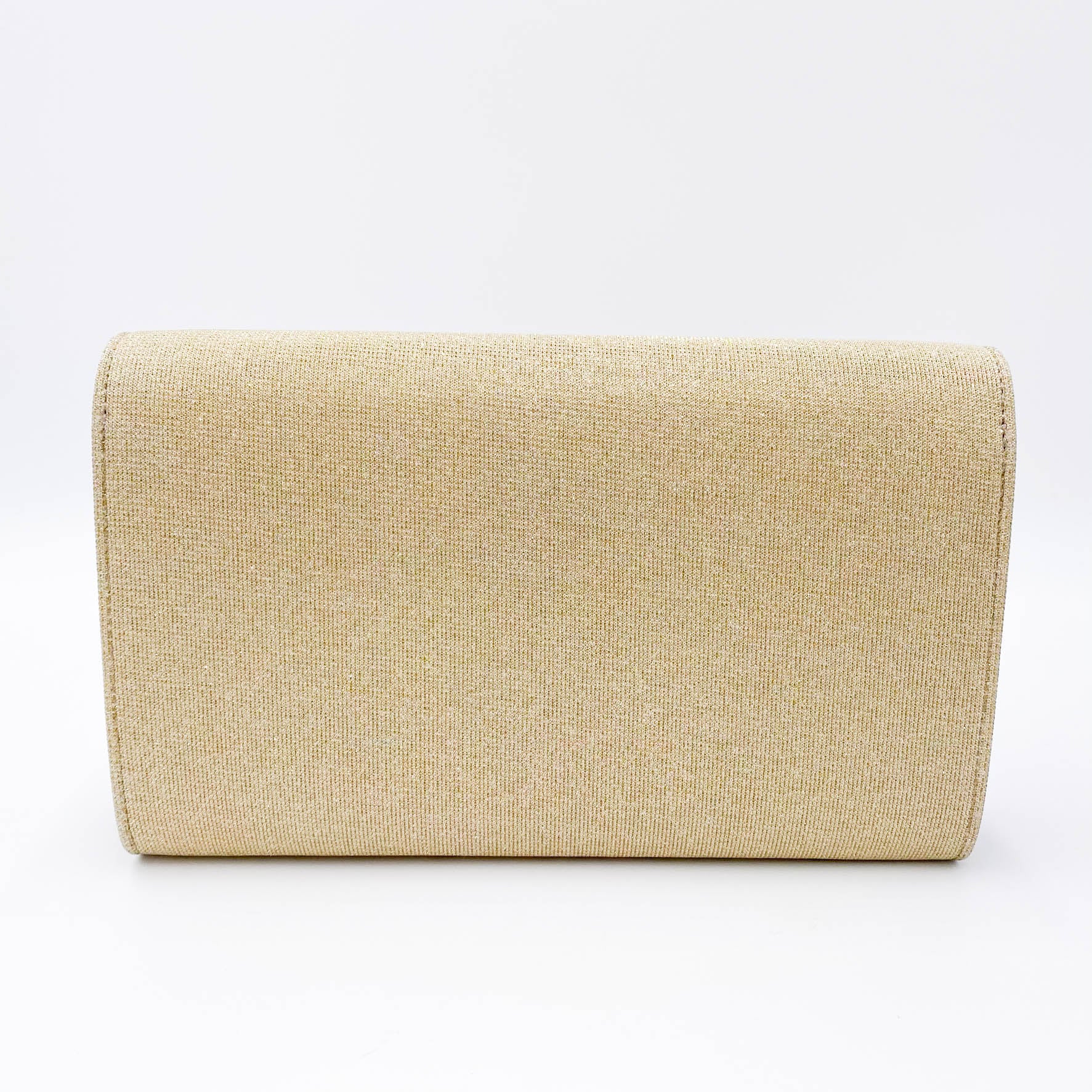 Saint Laurent Monogram Kate Chain Wallet Medium WOC Sparkle Gold