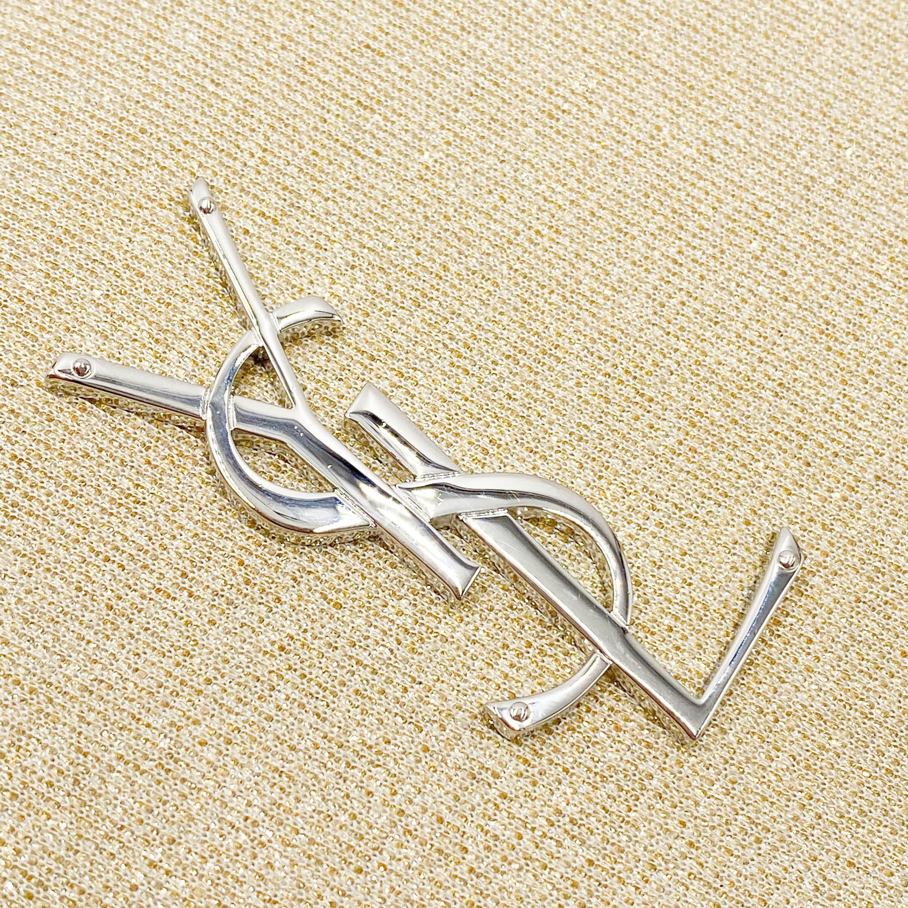 Saint Laurent Monogram Kate Chain Wallet Medium WOC Sparkle Gold