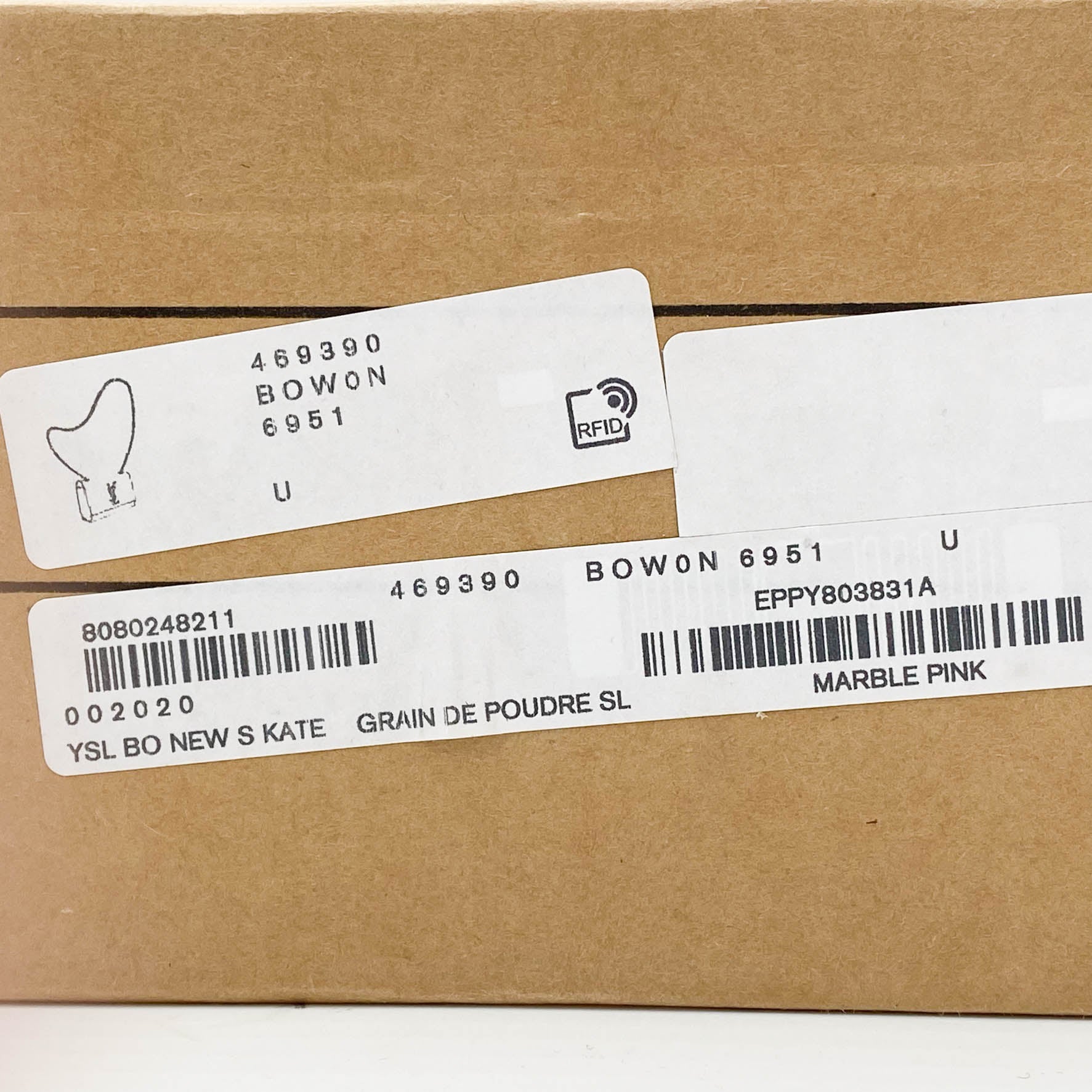 Saint Laurent Monogram Kate Grain De Poudre Small Pink Leather Shoulder Bag