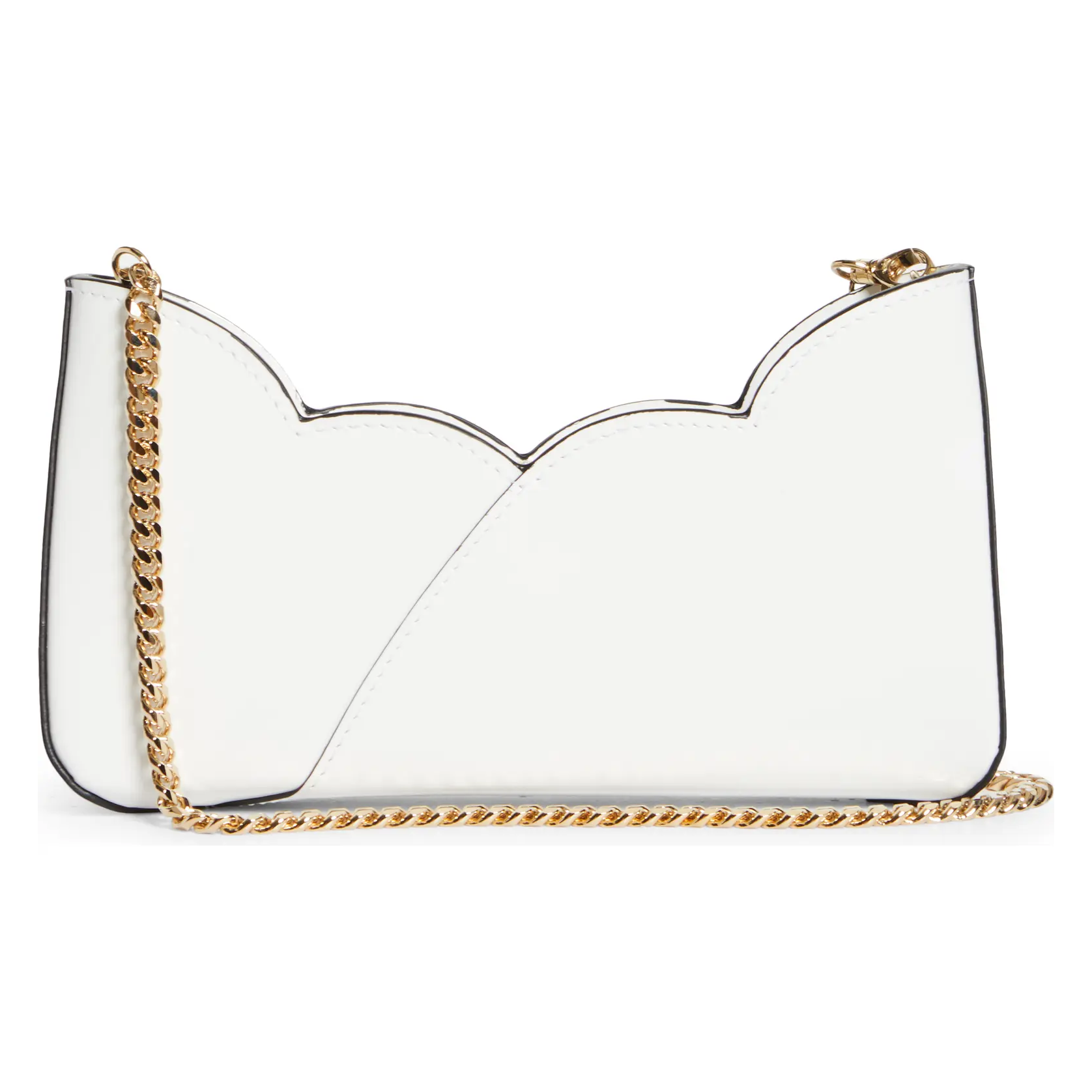 NEW Christian Louboutin White Small Hot Chick Leather Baguette Bag