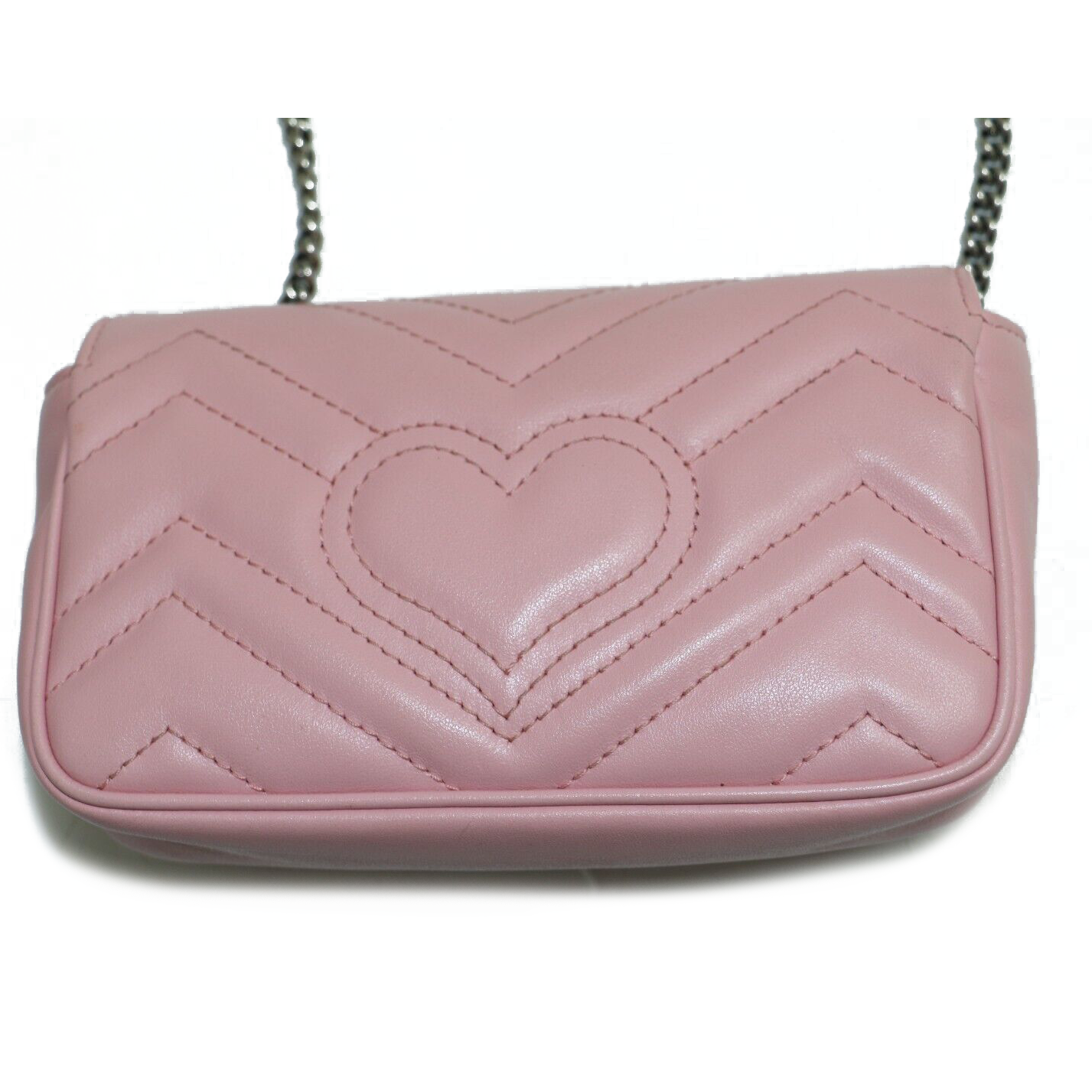 PREORDER Gucci Calfskin Matelasse Super Mini GG Marmont Shoulder Bag Wild Rose