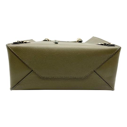 Balenciaga Papier Mini A4 Zip Around Vert Kaki Green Leather Shoulder Bag