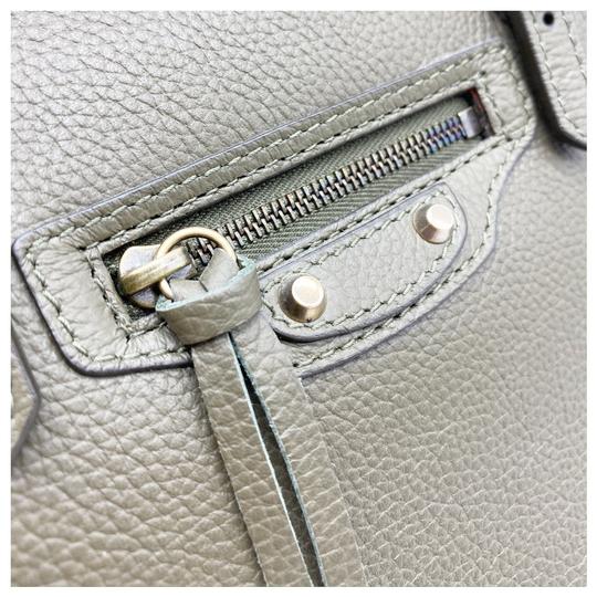 Balenciaga Papier Mini A4 Zip Around Vert Kaki Green Leather Shoulder Bag