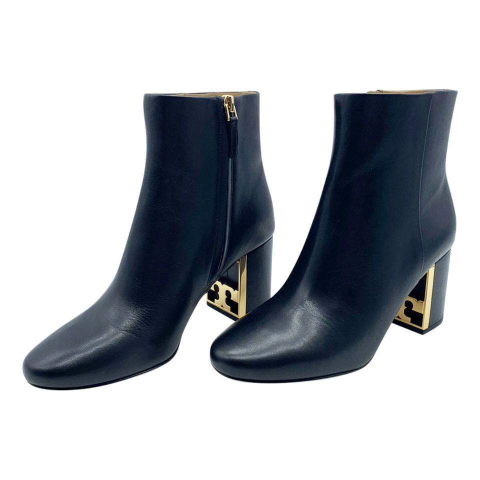 Tory Burch Black Gigi Logo Heel Boots/Booties