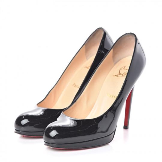 Christian Louboutin Black Patent Calf New Simple 120 37 Pumps
