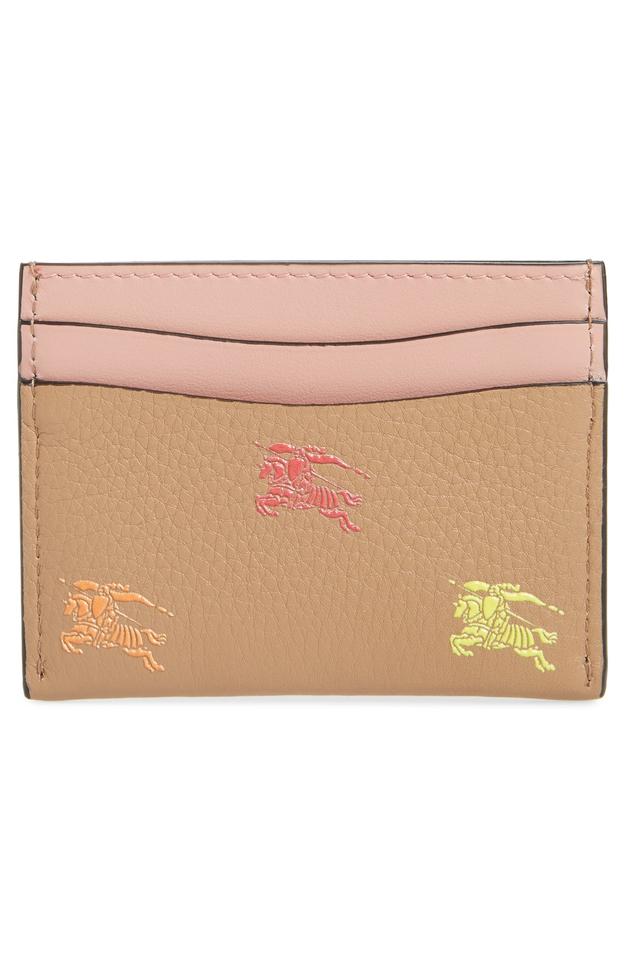 Burberry Beige Sandon 3d Horse Card Case Light Camel Wallet