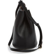 Burberry Bucket Haymarket House Check Small Lorne Black Leather Shoulder Bag