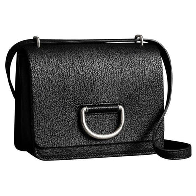 Burberry Crossbody Small D-ring Black Leather Shoulder Bag