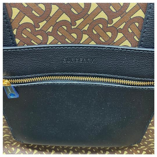 Burberry Embossed Monogram Black Leather Tote