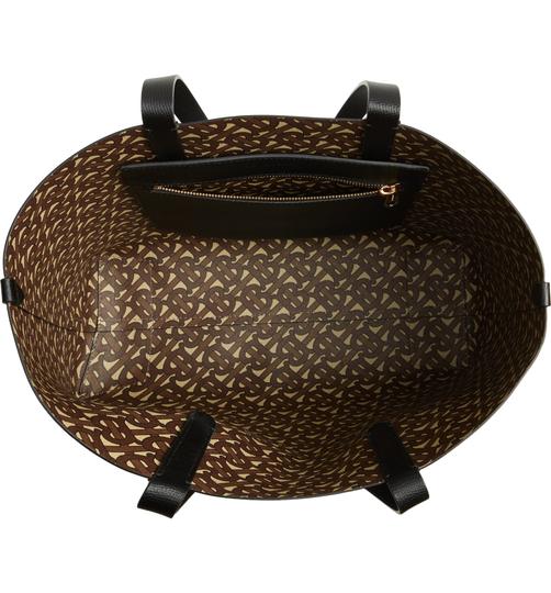 Burberry Embossed Monogram Black Leather Tote