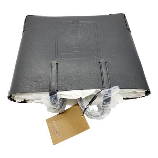 Burberry Embossed Monogram Black Leather Tote