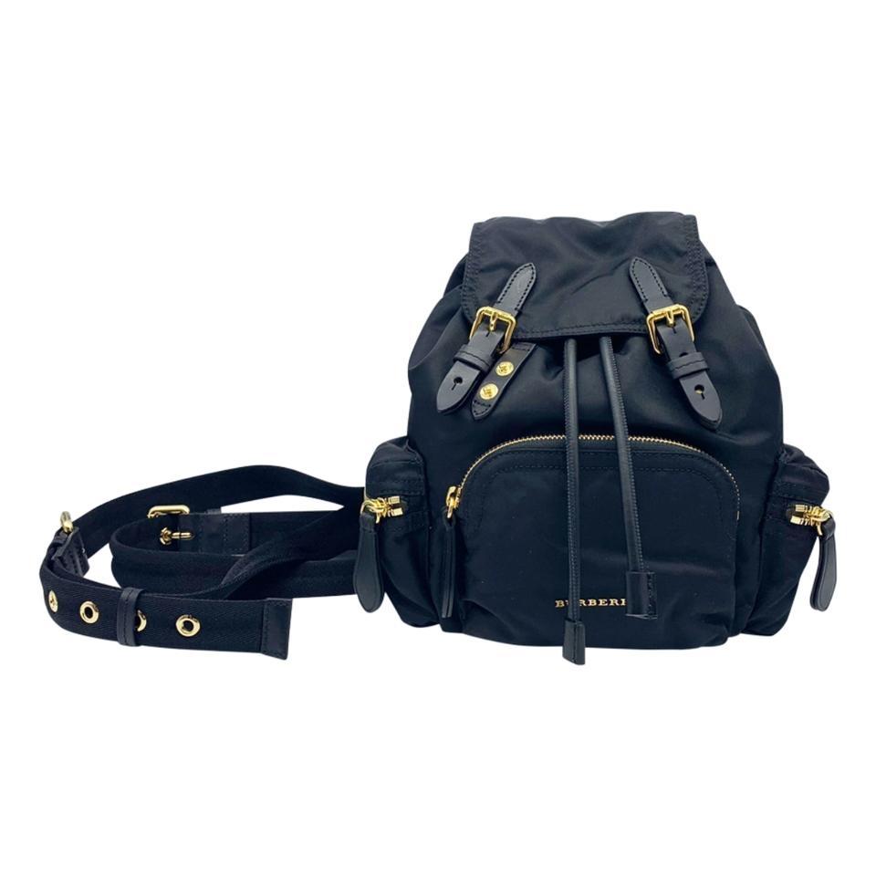 burberry medium nylon and leather backpack Burberry Small Rucksack Technical & Leather Black Nylon Backpack