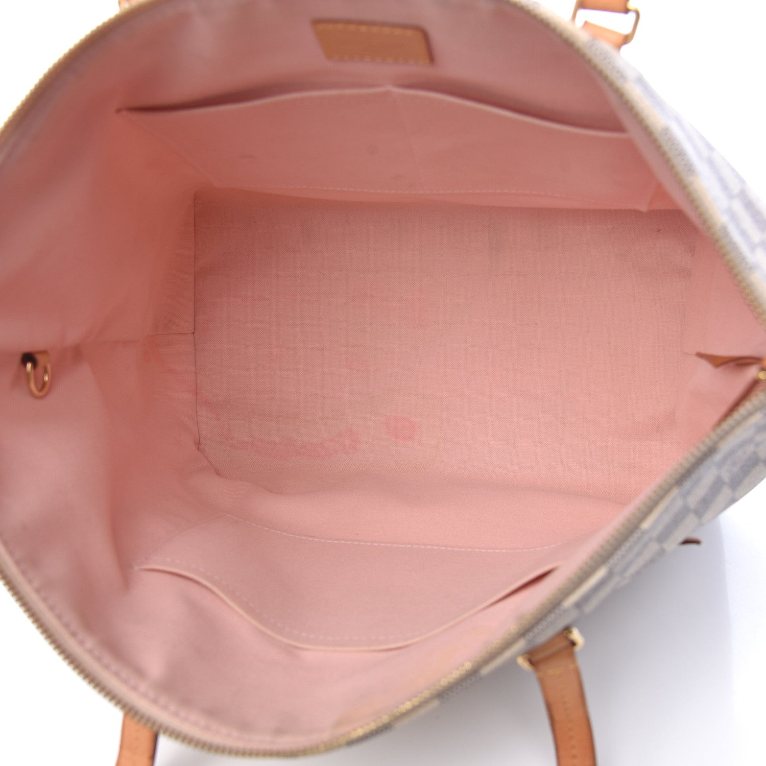 Louis Vuitton Iena Mm White Damier Azur Canvas Tote