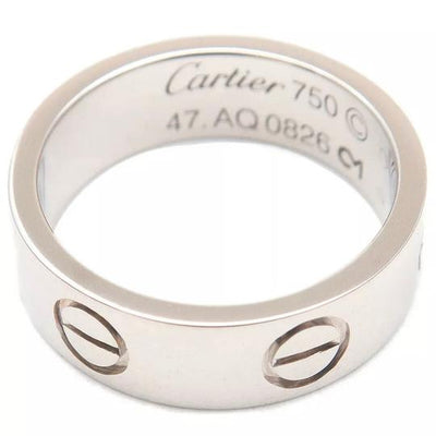 Cartier Silver Love Size 47 White Gold Ring
