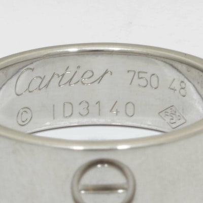 Cartier White Gold K18 Us 5 1/4 Ring
