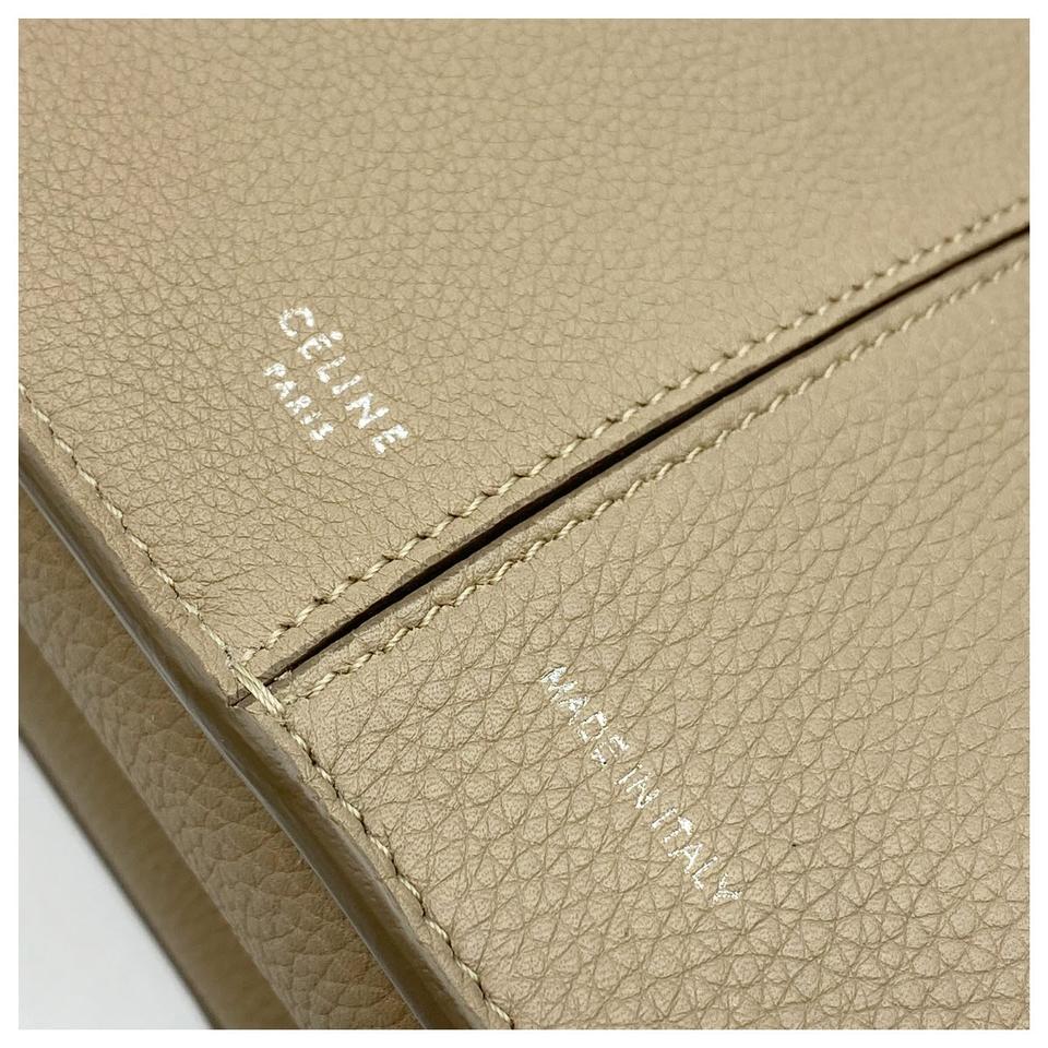 Céline Tri-Fold Baby Grained Calfskin Small Beige Leather Tote