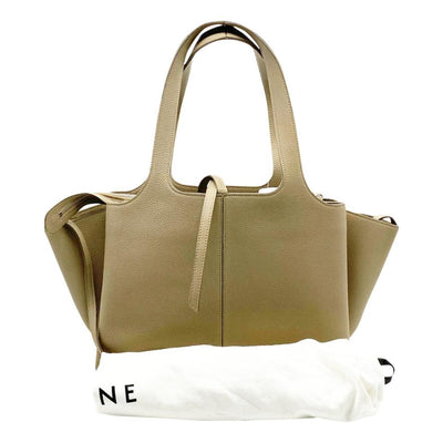 Céline Tri-Fold Baby Grained Calfskin Small Beige Leather Tote