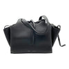 Celine Tri-Fold Baby Grained Calfskin Small Black Leather Tote