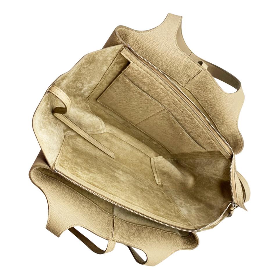 Céline Tri-Fold Baby Grained Calfskin Small Beige Leather Tote