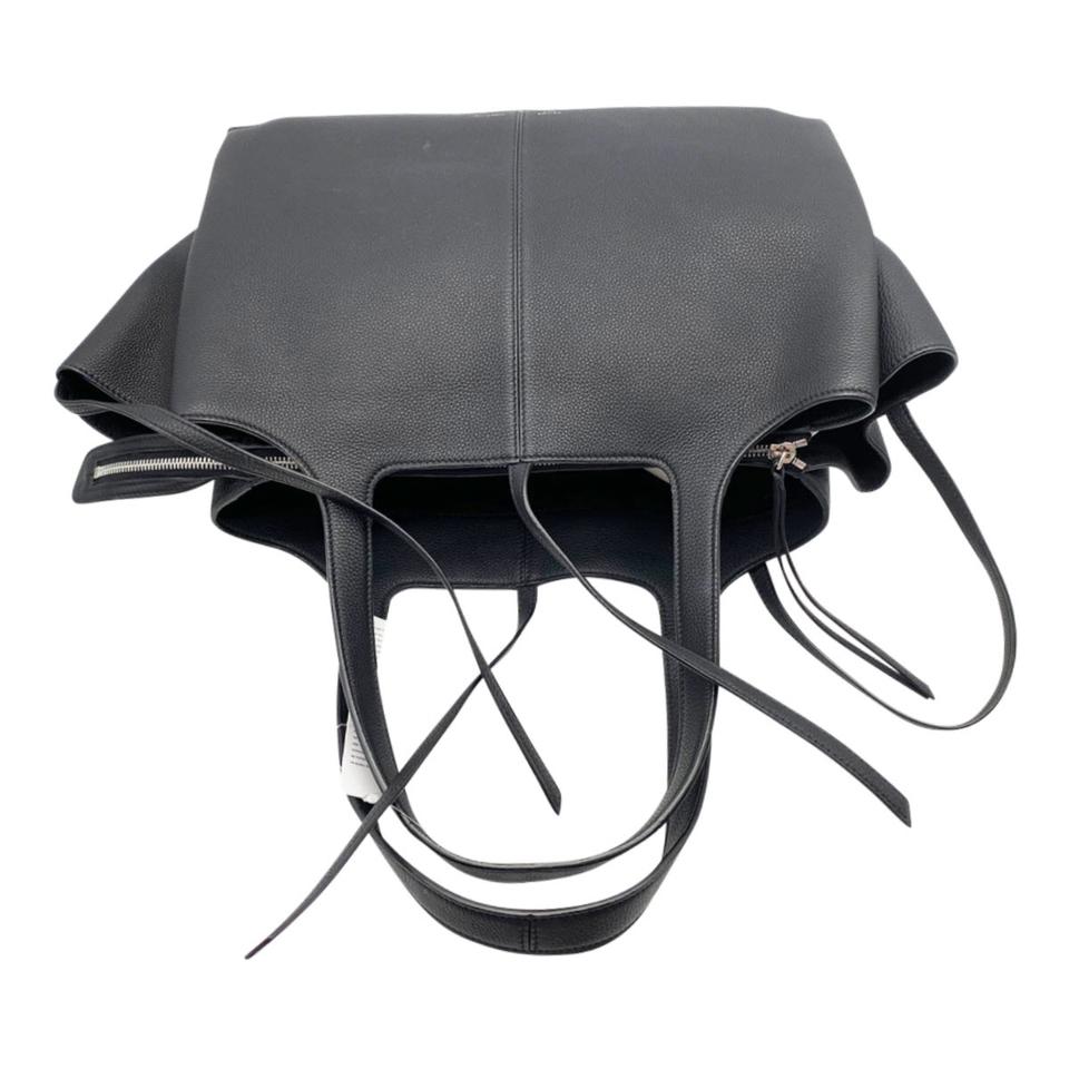 Céline Tri-Fold Medium Baby Grained Black Leather Shoulder Bag