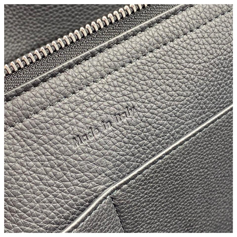 Céline Tri-Fold Medium Baby Grained Black Leather Shoulder Bag