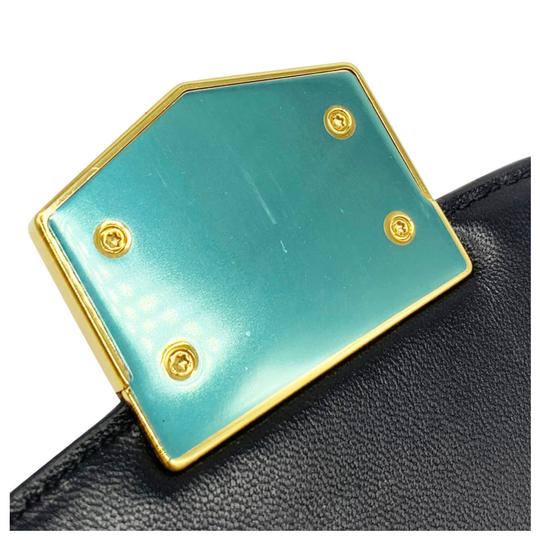 Céline Trotteur Medium Compact Grained Calfskin Cross Body Black Leather Shoulder Bag