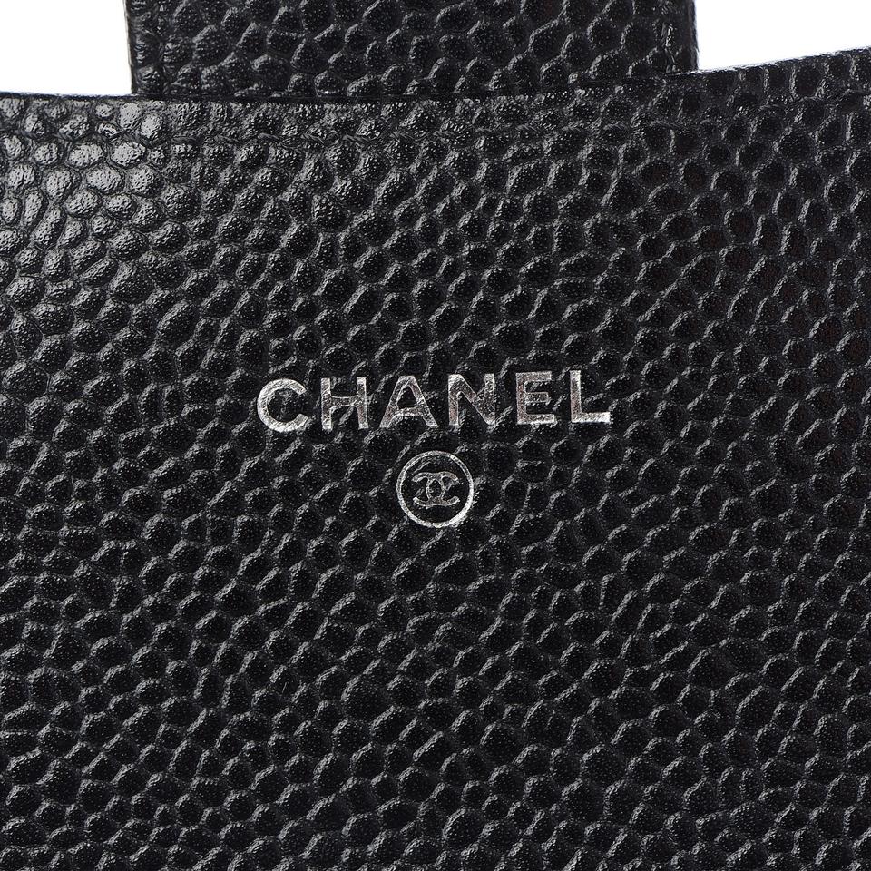 Chanel Black Caviar Quilted Large Gusset Flap Wallet