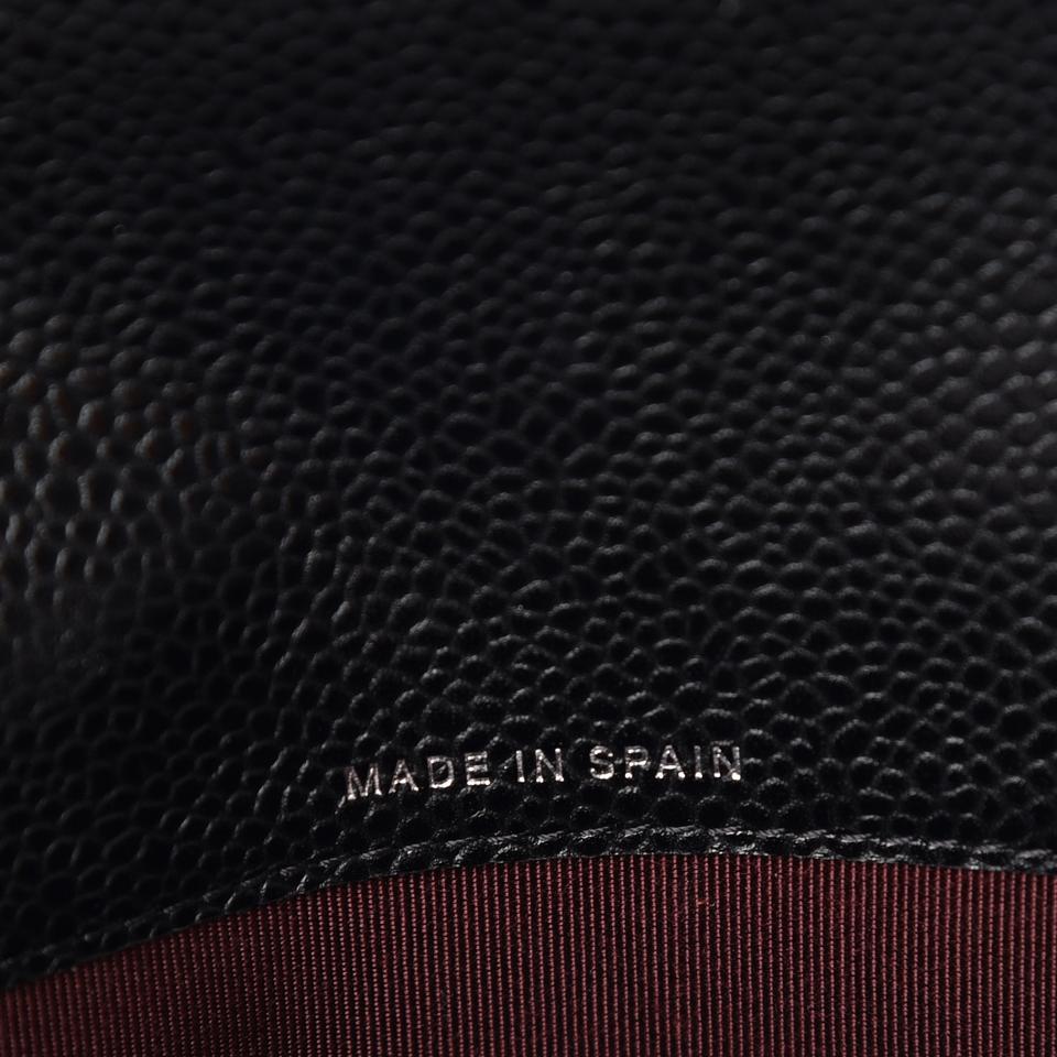 Chanel Black Caviar Quilted Large Gusset Flap Wallet