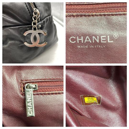 Chanel Bowling Smooth Calfskin Large Luxe Ligne Bowler Black Leather Shoulder Bag