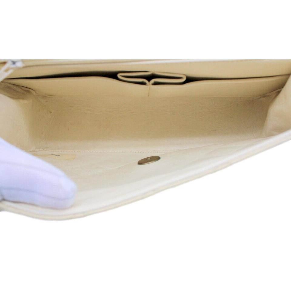 Chanel Classic Twist Flap Vintage Lock Beige Leather Shoulder Bag