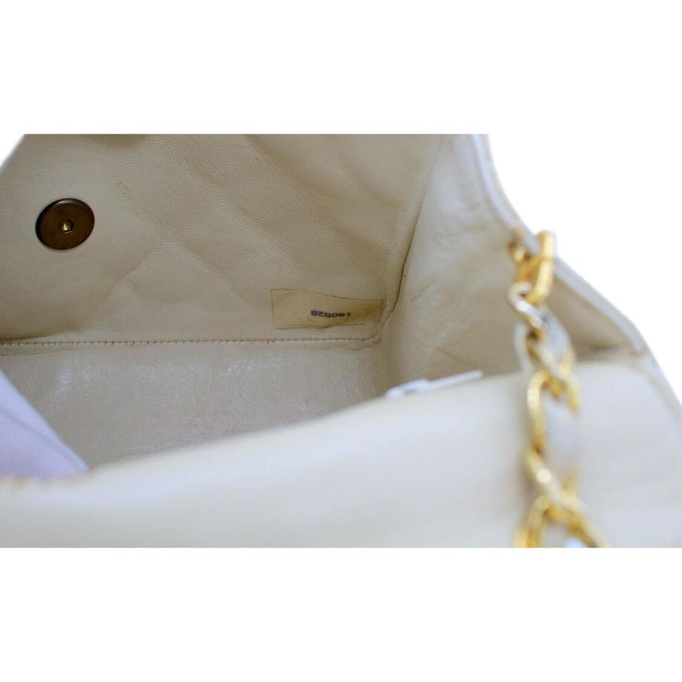 Chanel Classic Twist Flap Vintage Lock Beige Leather Shoulder Bag