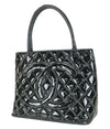 Chanel Medallion Black Patent Leather Tote