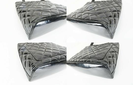 Chanel Medallion Black Patent Leather Tote