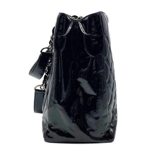 CHANEL BAG Grand Shopping Black Quilted Leather Shoulder 
