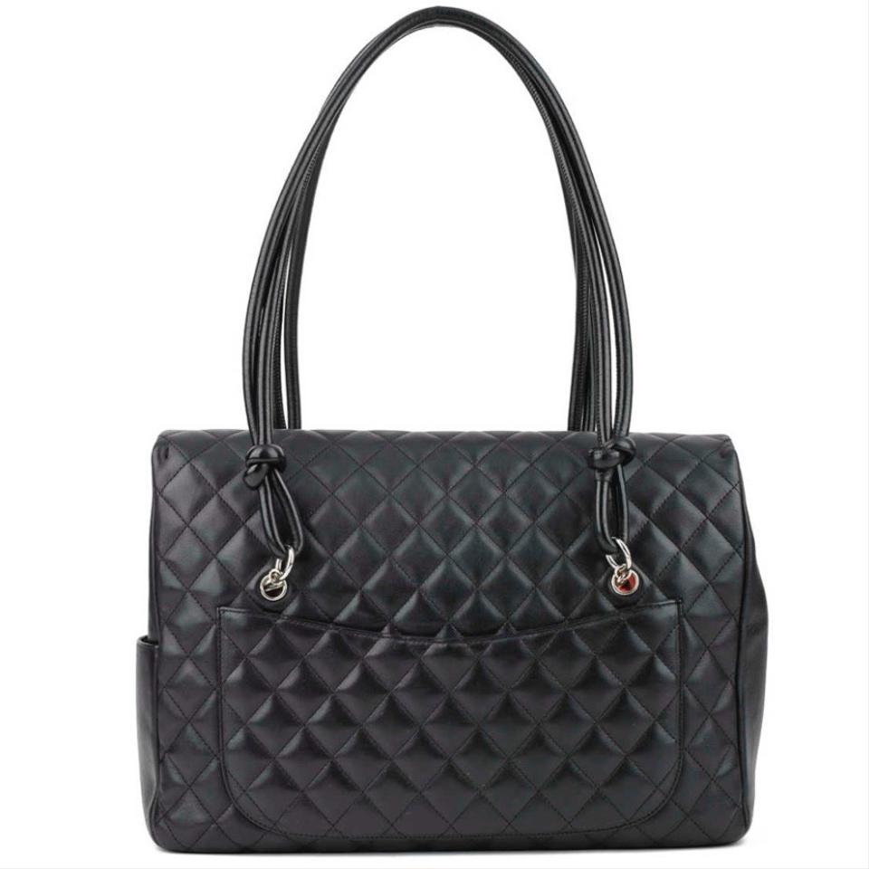 Chanel Black & White Quilted Lambskin Small Ligne Cambon Tote, myGemma, IT