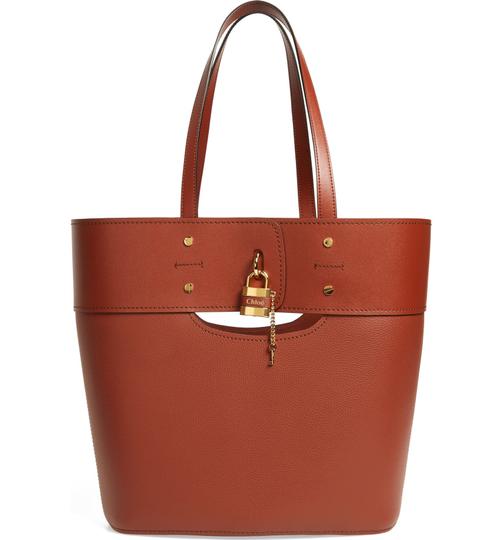 Chloe Aby Medium Brown Leather Tote