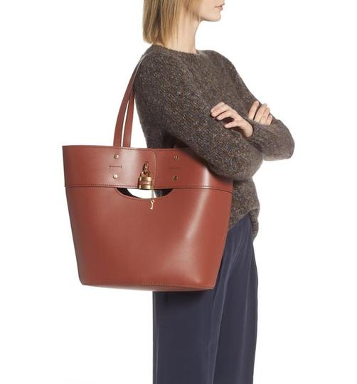 Chloe Aby Medium Brown Leather Tote