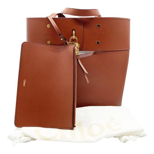 Chloe Aby Medium Brown Leather Tote