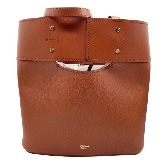 Chloe Aby Medium Brown Leather Tote