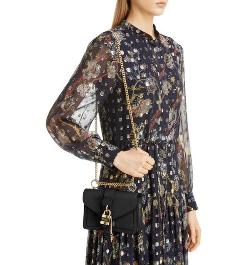 Chloe Aby Mini Black Leather Shoulder Bag