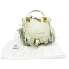 Chloé Crossbody Marcie Mini Fringe Special Edition White Leather Messenger Bag