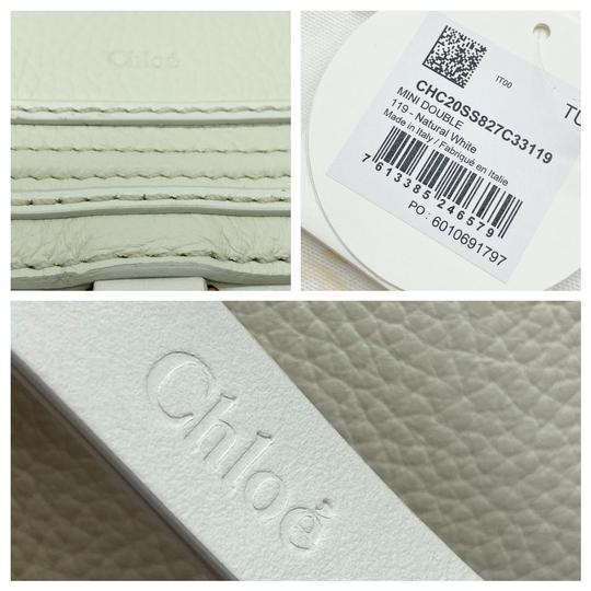 Chloé Crossbody Marcie Mini Fringe Special Edition White Leather Messenger Bag