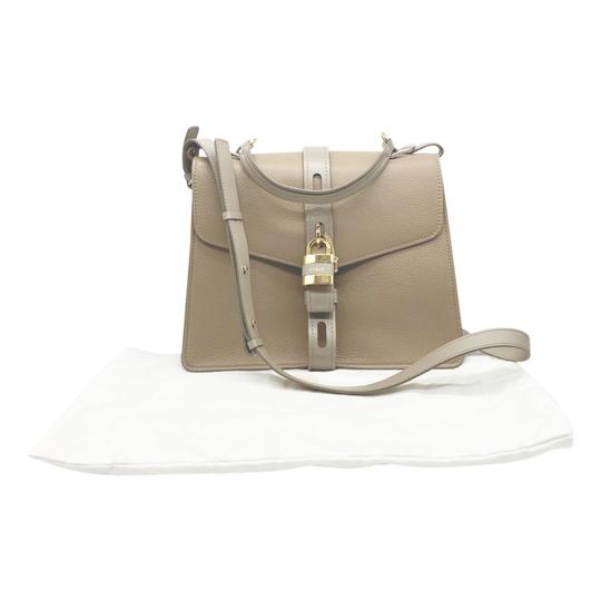 Chloé "Aby Day" Large Grey Leather Shoulder Bag