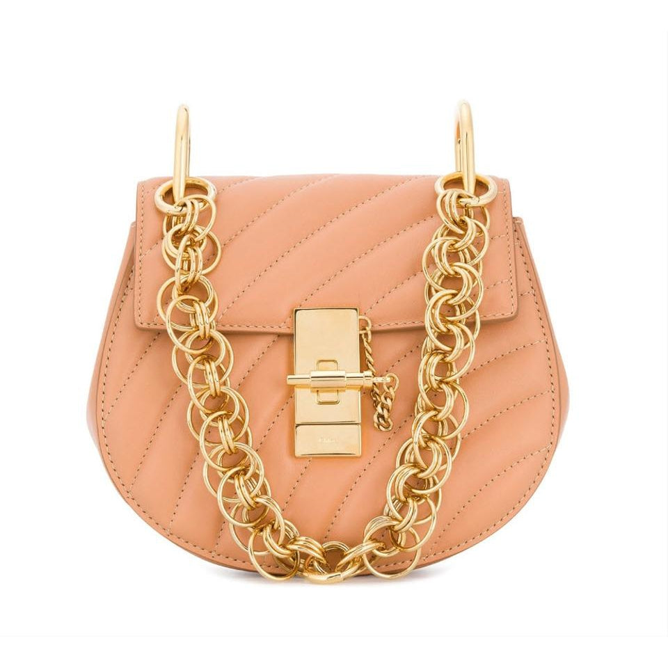 Chloé Drew Mini Bijou Purse Blushy Pink Calfskin Leather Shoulder Bag $2295