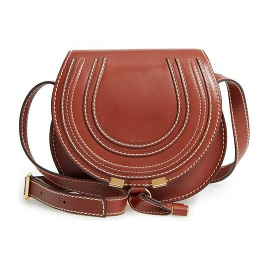 Chloe Marcie Small Round Brown Leather Cross Body Bag